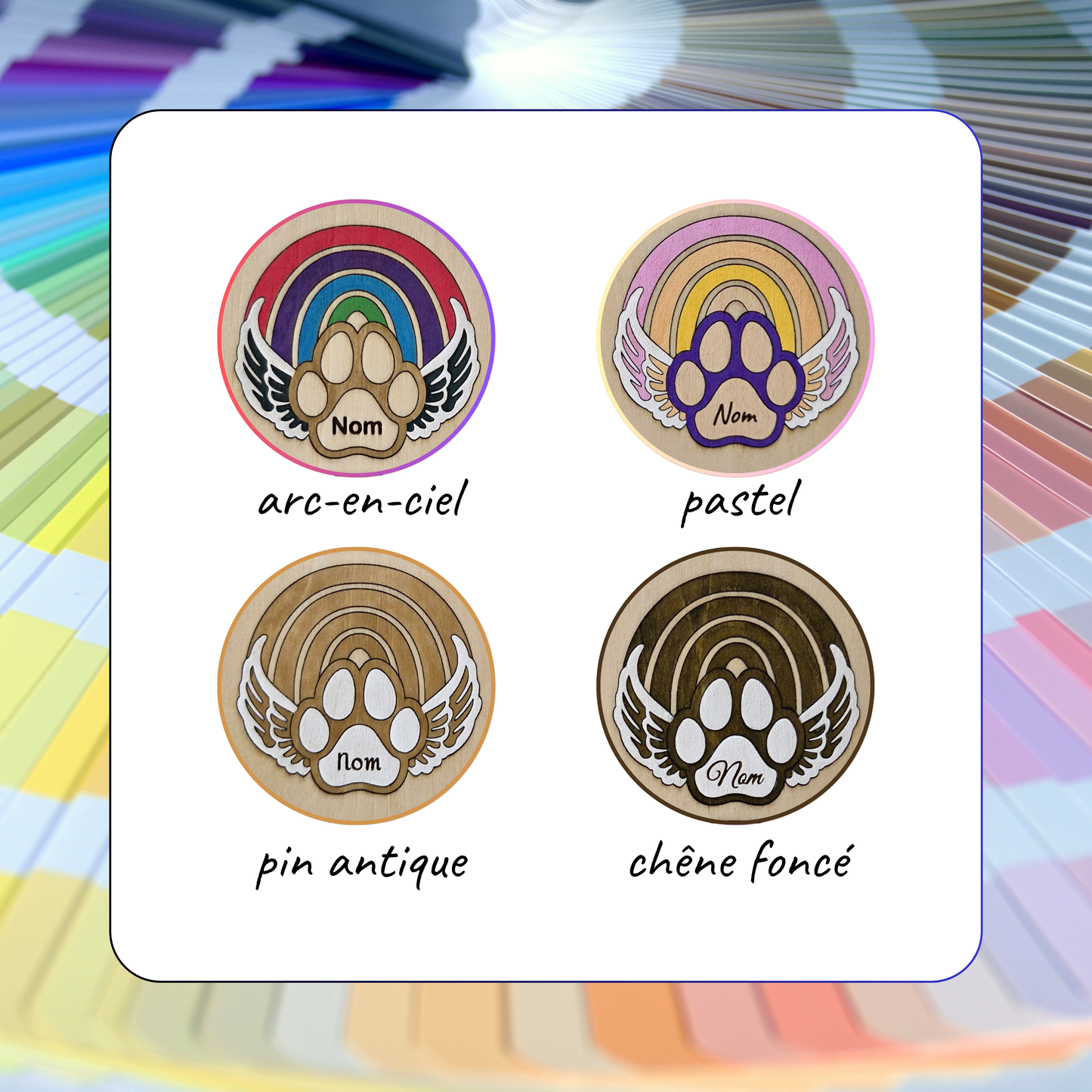 Magnet commémoratif 'Patte de Chien' | Souvenir artisanal pour deuil animalier