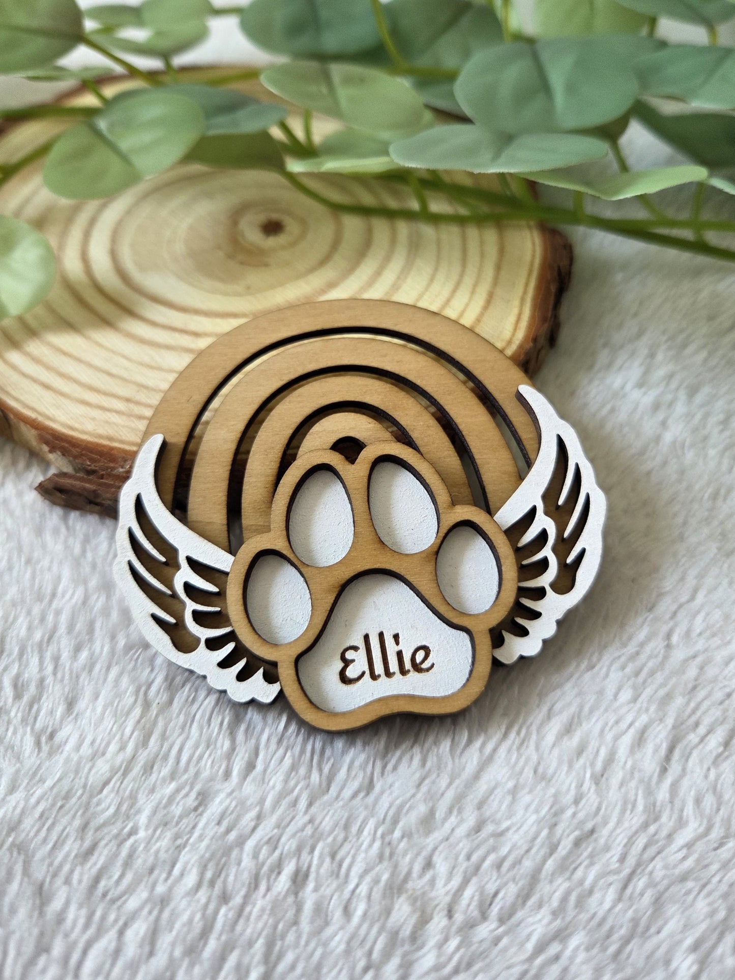 Magnet commémoratif 'Patte de Chien' | Souvenir artisanal pour deuil animalier