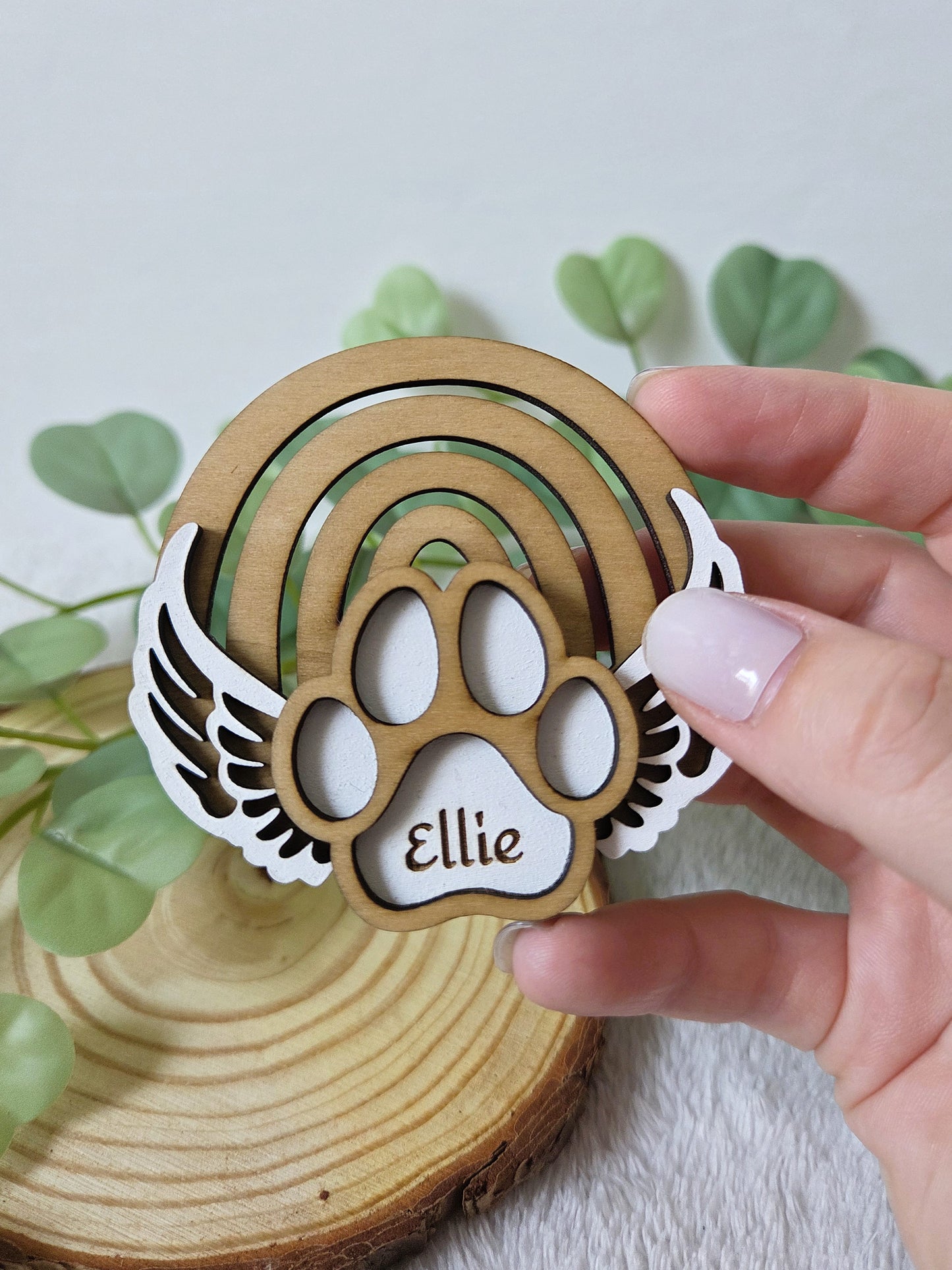 Magnet commémoratif 'Patte de Chien' | Souvenir artisanal pour deuil animalier