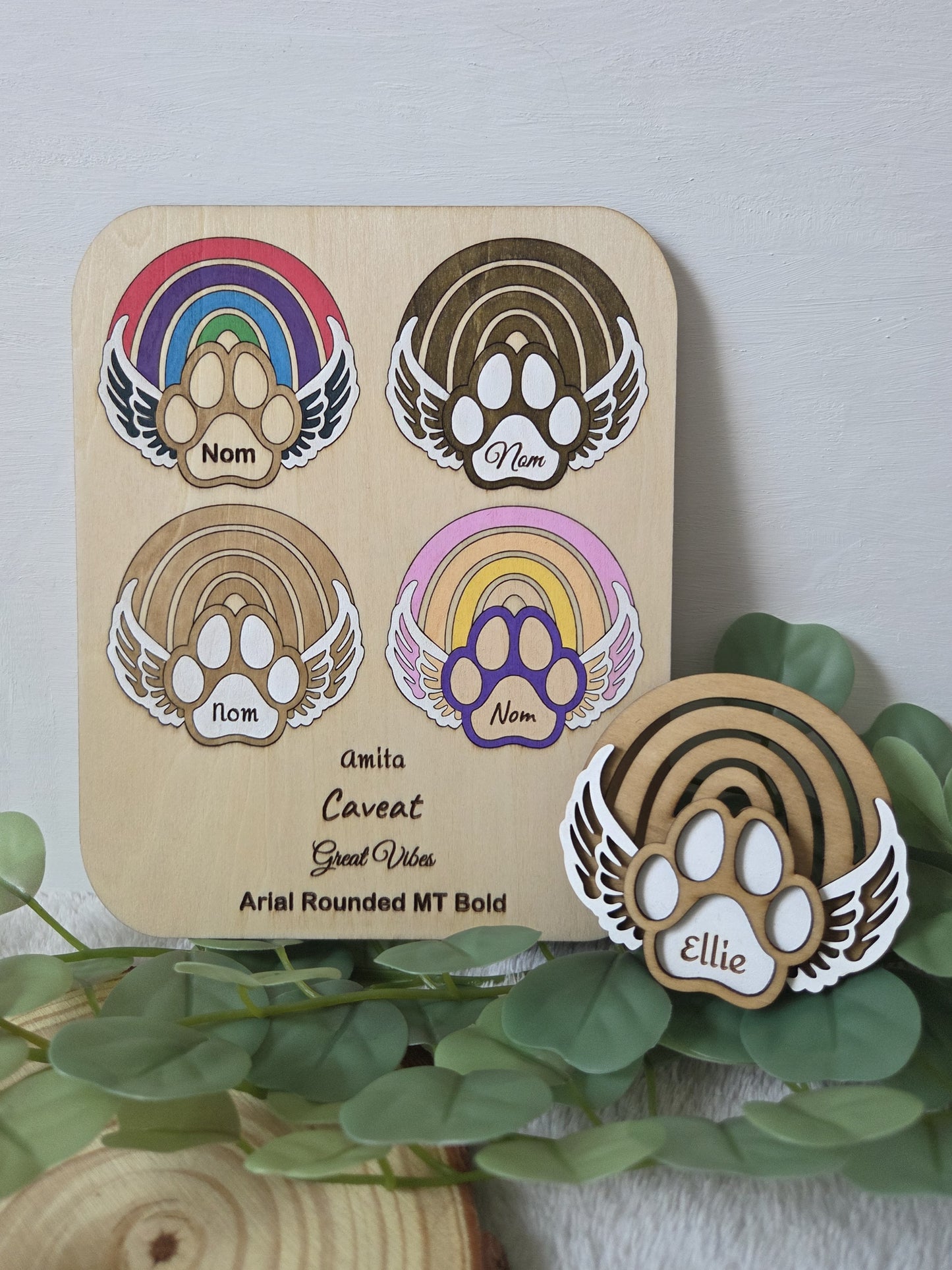 Magnet commémoratif 'Patte de Chien' | Souvenir artisanal pour deuil animalier