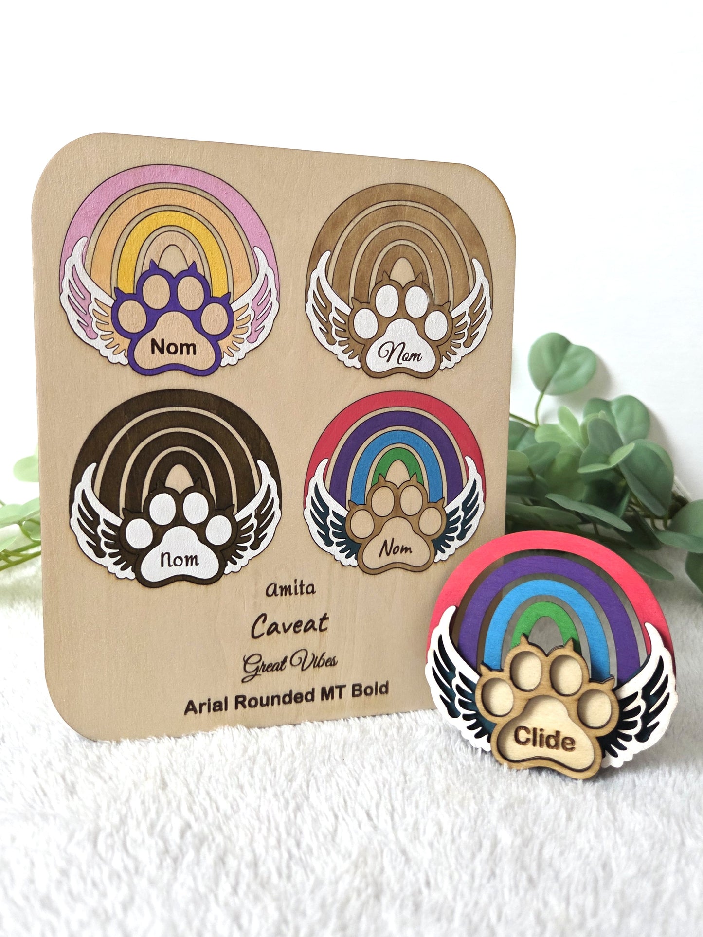 Magnet commémoratif 'Patte de Chat' | Souvenir artisanal pour deuil animalier