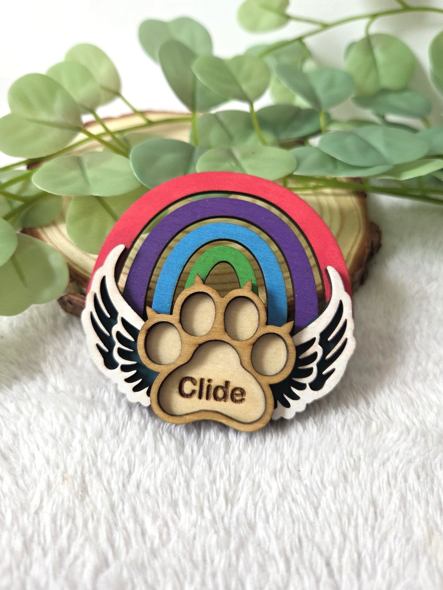 Magnet commémoratif 'Patte de Chat' | Souvenir artisanal pour deuil animalier