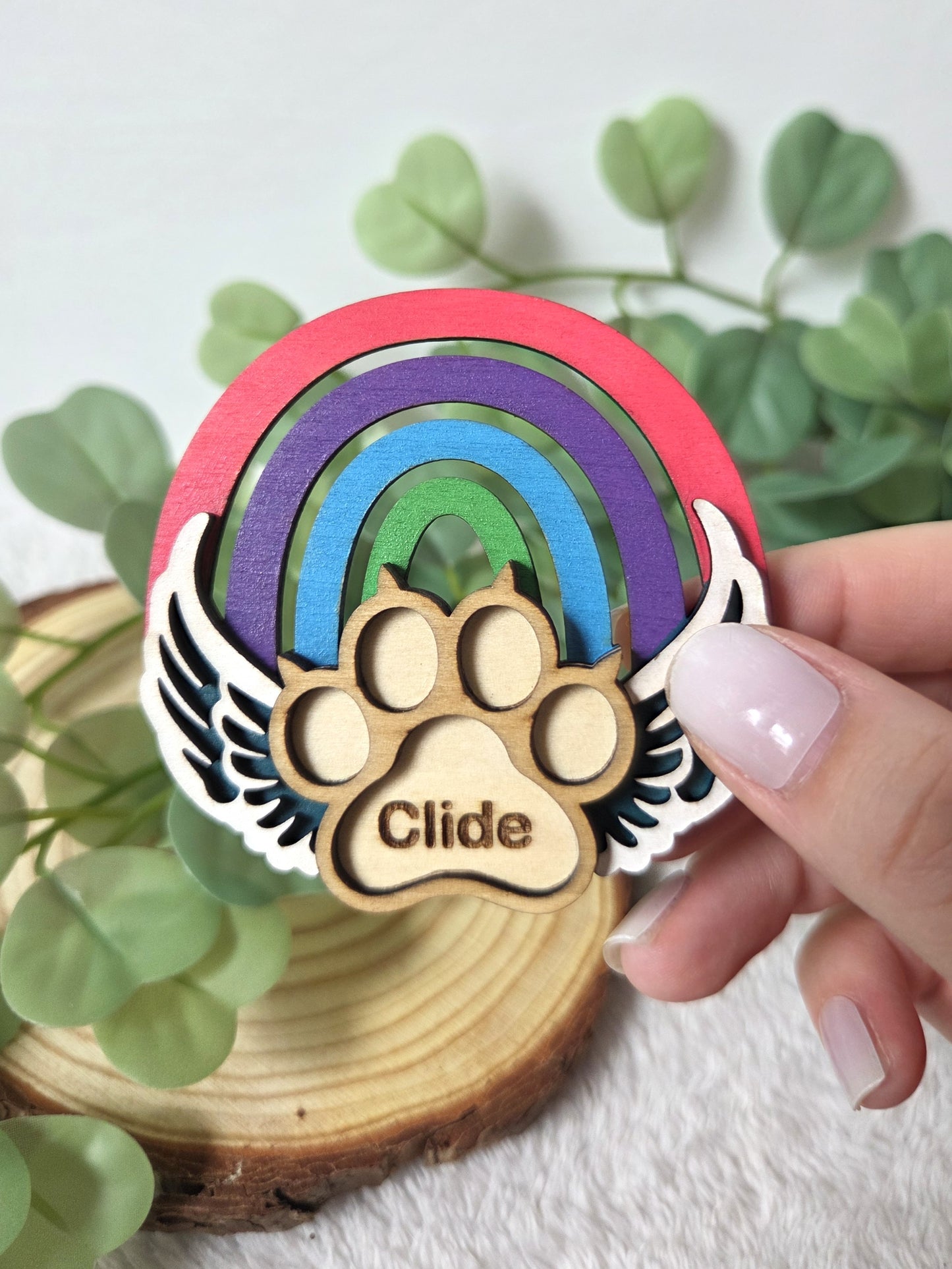 Magnet commémoratif 'Patte de Chat' | Souvenir artisanal pour deuil animalier