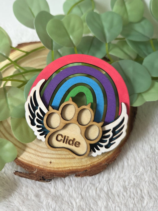 Magnet commémoratif 'Patte de Chat' | Souvenir artisanal pour deuil animalier