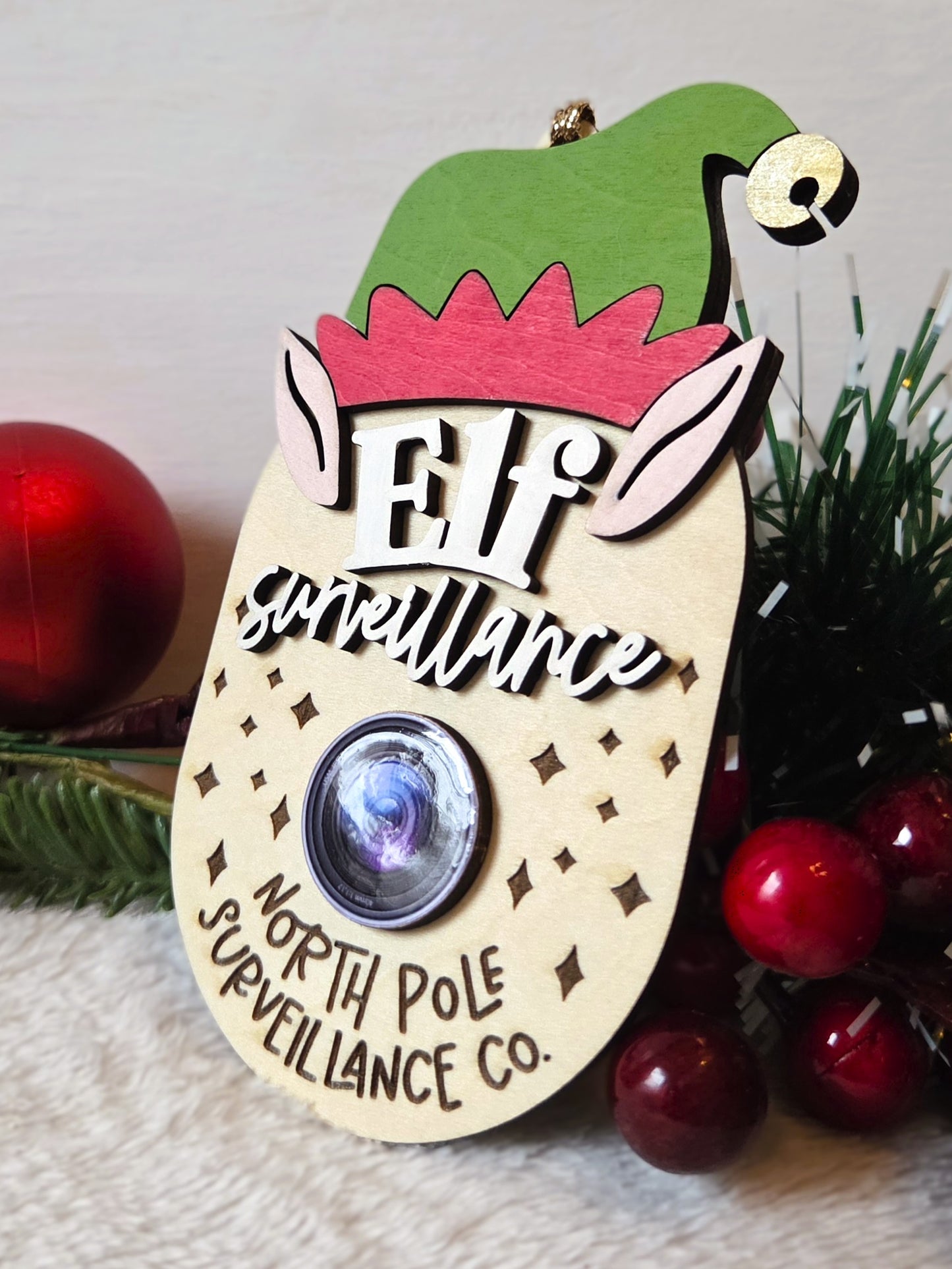 Ornement de Noël – Caméra de l’Elfe “Elf Cam” | Elf Surveillance Décoration