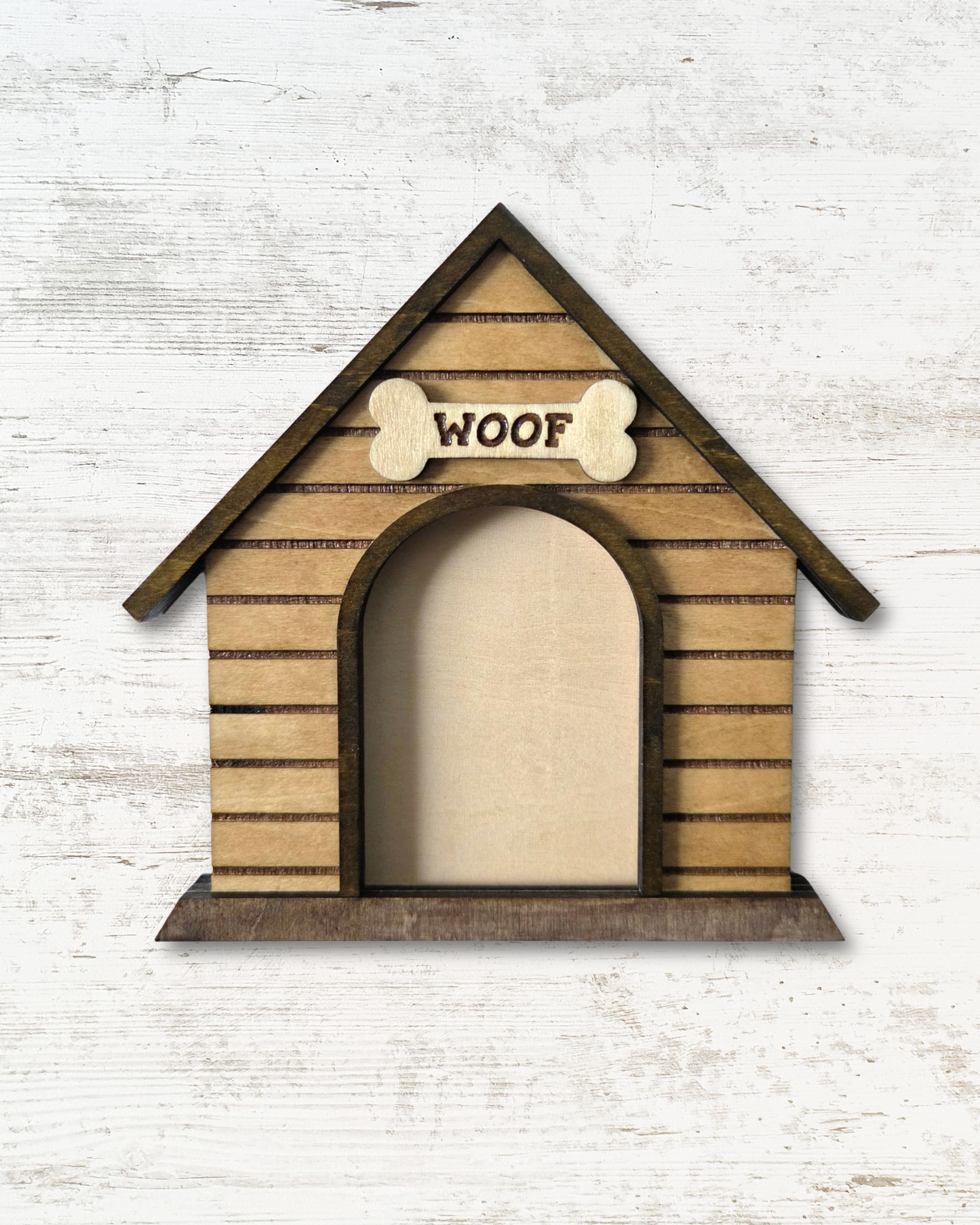 Cadre photo aimanté niche - Cadre photo magnétique en bois | Idée cadeau originale pour amoureux des chiens
