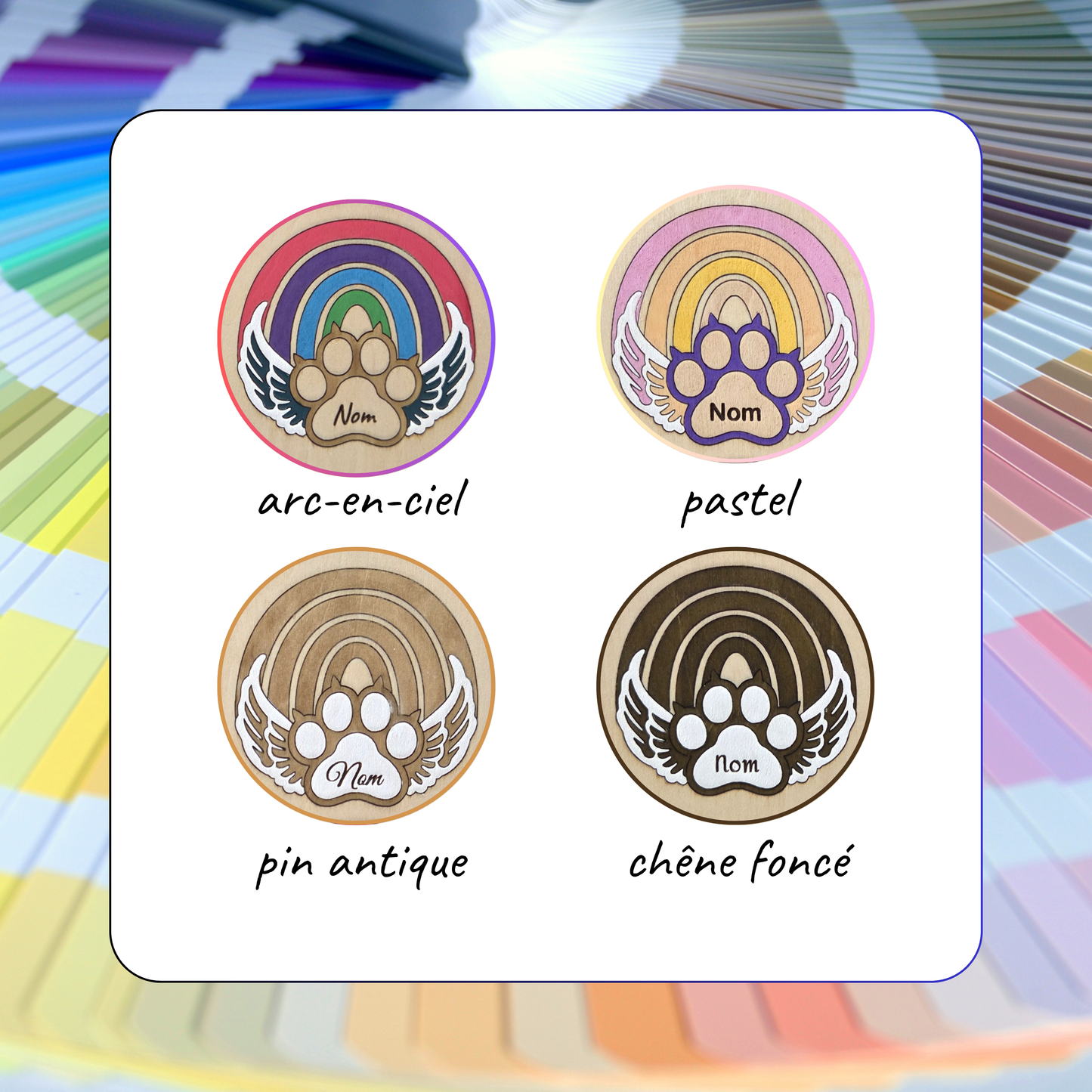 Magnet commémoratif 'Patte de Chat' | Souvenir artisanal pour deuil animalier